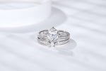 IE1040 KING CROWN MOISSANITE DIAMOND RING IN STERLING SILVER