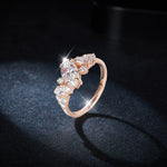 IE1058 MARQUISE CUT MOISSANITE ENGAGEMENT RING IN STERLING SILVER