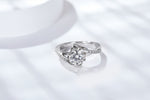 IE223 6.5MM MOISSANITE DIAMOND RING IN STERLING SILVER