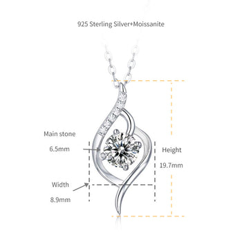 Collier pendentif en moissanite IE5011 FIRST SIGHT en argent sterling