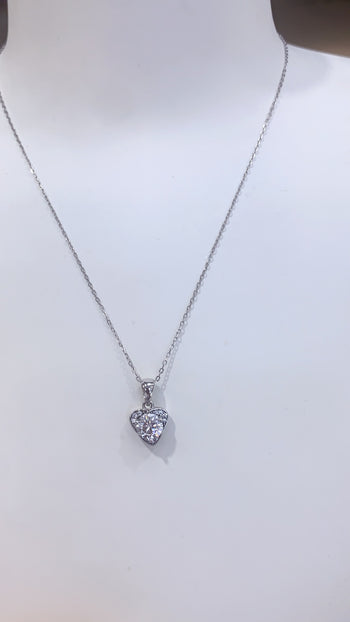 Pendentif clou en argent sterling avec moissanite sertie de 1 carat