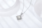 IE5033 2CT PRINCESS CUT MOISSANITE NECKLACE IN STERLING SILVER