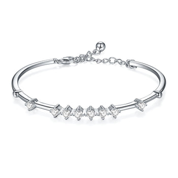 Bracelet minimaliste en moissanite IE6001 et argent sterling