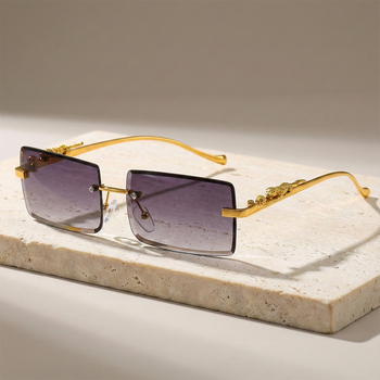 LUNETTES DE SOLEIL MOISSANITE À CROIX GLACÉE