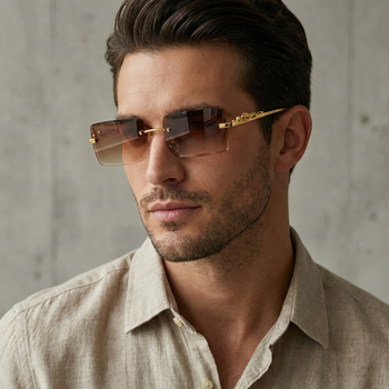 LUNETTES DE SOLEIL MOISSANITE À CROIX GLACÉE