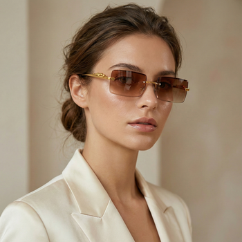 LUNETTES DE SOLEIL MOISSANITE À CROIX GLACÉE