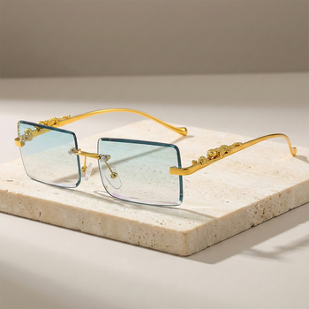 LUNETTES DE SOLEIL MOISSANITE À CROIX GLACÉE