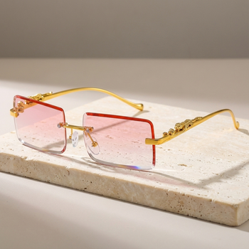 LUNETTES DE SOLEIL MOISSANITE À CROIX GLACÉE