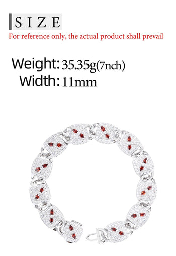 IMPERIAL EMBER MOISSANITE BRACELET IN STERLING SILVER