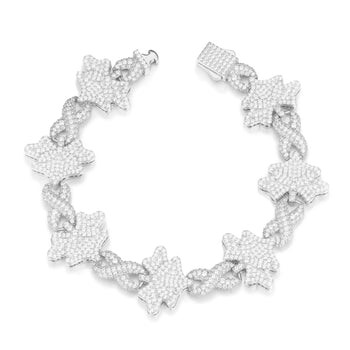 MOISSANITE INFINITY BLING BRACELET IN STERLING SILVER - IVORY & EBONY