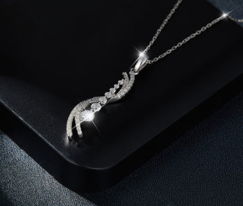 INS MOISSANIT-DIAMANT-ANHÄNGER AUS STERLINGSILBER {STIL 2}