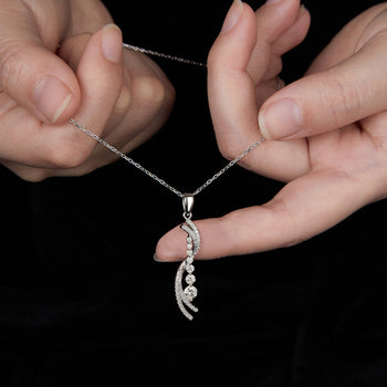 INS MOISSANIT-DIAMANT-ANHÄNGER AUS STERLINGSILBER {STIL 2}