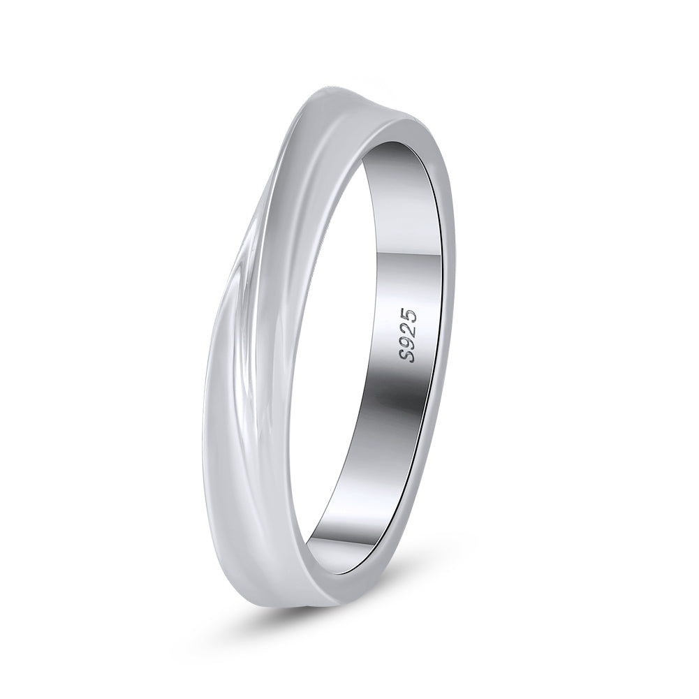 INTERLOCKED ROLLING RING IN STERLING SILVER