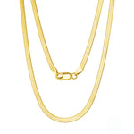 ITALIAN FLEXIBLE HERRINGBONE CHAIN NECKLACE IN STERLING SILVER