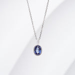 LAB GROWN GEMSTONE OVAL CUT PENDANT NECKLACE IN 14K GOLD