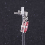 ASSCHER CUT LAB GROWN PADPARADSCHA SAPPHIRE DANGLE DROP EARRINGS IN 18K WHITE GOLD