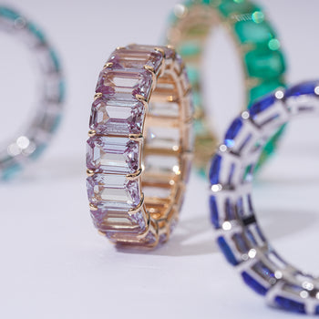 LAB GROWN ROYAL BLUE OR ALEXANDRITE OR PARAIBA GEMSTONE RINGS IN 14K GOLD