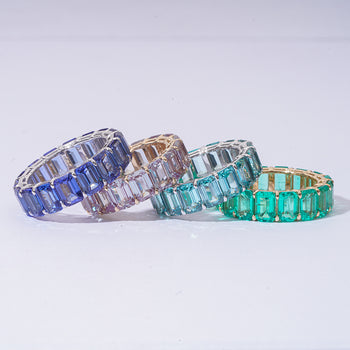 LAB GROWN ROYAL BLUE OR ALEXANDRITE OR PARAIBA GEMSTONE RINGS IN 14K GOLD