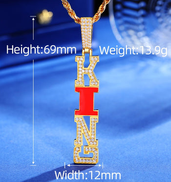 MOISSANIT-KÖNIG-ANHÄNGER-HALSKETTE AUS STERLINGSILBER