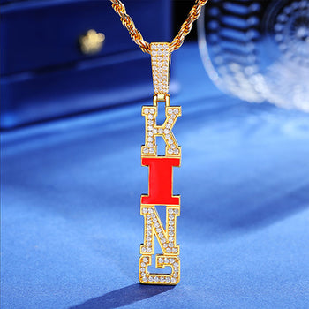 MOISSANIT-KÖNIG-ANHÄNGER-HALSKETTE AUS STERLINGSILBER