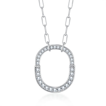 Pendentif en moissanite Lock en argent sterling