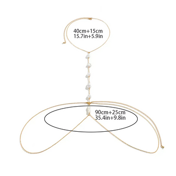 LUMINA PEARL DROP BODY CHAIN