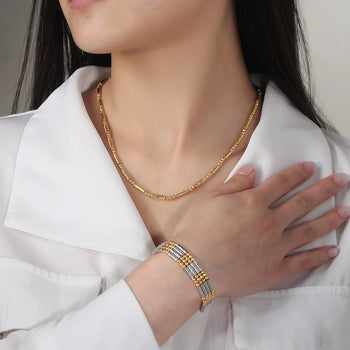 MAGNET SWITCH MULTI-WAY CHAIN NECKLACE/BRACELET IN STERLING SILVER