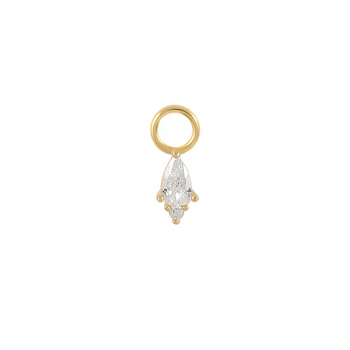 MINI CHARM DROP PIERCINGS ACCESSORY IN STERLING SILVER