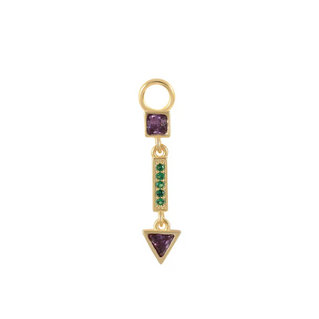 MINI CHARM DROP PIERCINGS ACCESSORY IN STERLING SILVER