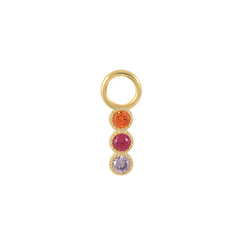 MINI CHARM DROP PIERCINGS ACCESSORY IN STERLING SILVER