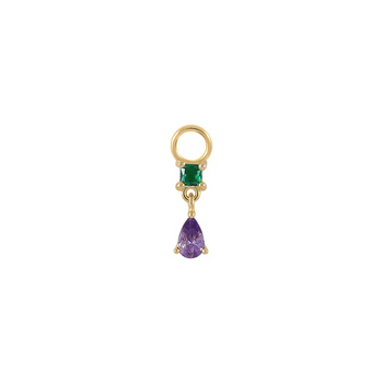 MINI CHARM DROP PIERCINGS ACCESSORY IN STERLING SILVER