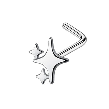 MINI CHARM NOSE PIERCINGS IN STERLING SILVER