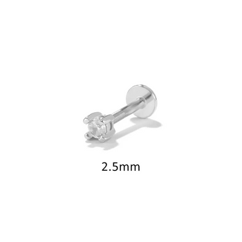 MINI CROWN PRONG PIERCING IN STERLING SILVER