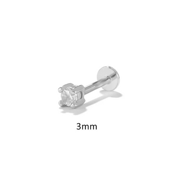 MINI CROWN PRONG PIERCING IN STERLING SILVER