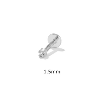 MINI CROWN PRONG PIERCING IN STERLING SILVER