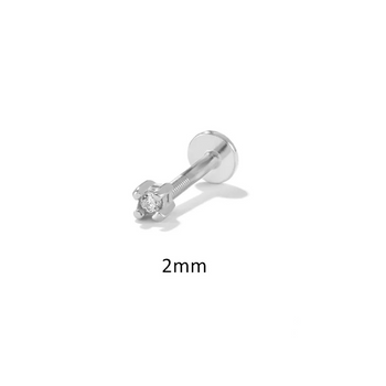 MINI CROWN PRONG PIERCING IN STERLING SILVER