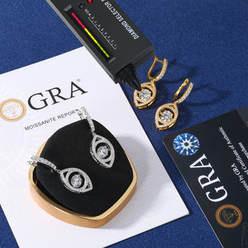 Boucles d'oreilles en forme de goutte en moissanite et argent sterling 