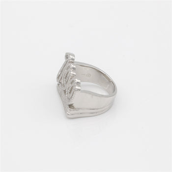 Bague en argent sterling sertie de moissanite 100 points