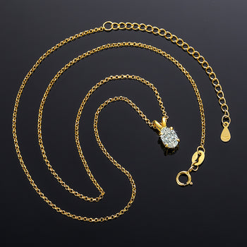 Pendentif en moissanite 1 carat taille poire en argent sterling