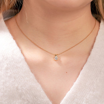 Pendentif en moissanite 1 carat taille poire en argent sterling