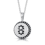 MOISSANITE 8 BALL BILLIARD PENDANT IN STERLING SILVER