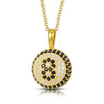 MOISSANITE 8 BALL BILLIARD PENDANT IN STERLING SILVER