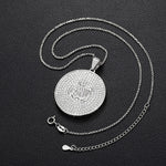 MOISSANITE ALLAH PENDANT IN STERLING SILVER