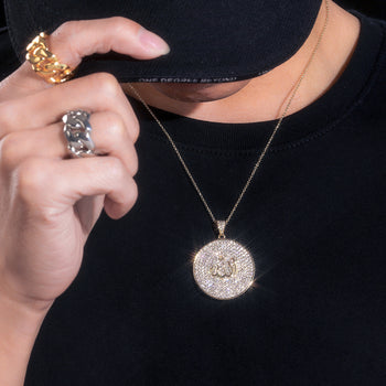 Pendentif Allah en moissanite et argent sterling