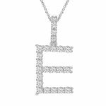 MOISSANITE ALPHABET INITIAL NAME LETTER PENDANT IN STERLING SILVER