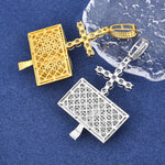 MOISSANITE BIBLE CROSS PENDANT IN STERLING SILVER