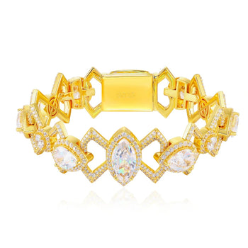 MOISSANITE BOWKNOT LINK BRACELET IN STERLING SILVER