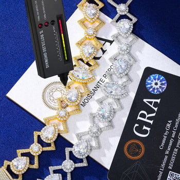 MOISSANITE BOWKNOT LINK BRACELET IN STERLING SILVER