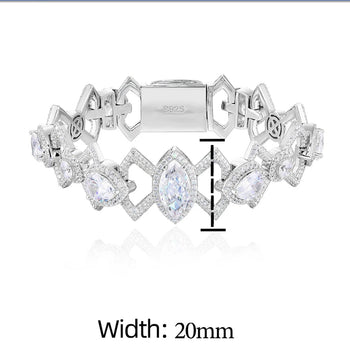 MOISSANITE BOWKNOT LINK BRACELET IN STERLING SILVER