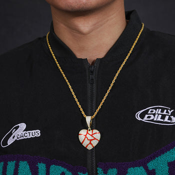 COLLIER PENDENTIF CŒUR BRISÉ EN MISSANITE ET ARGENT MASSIF